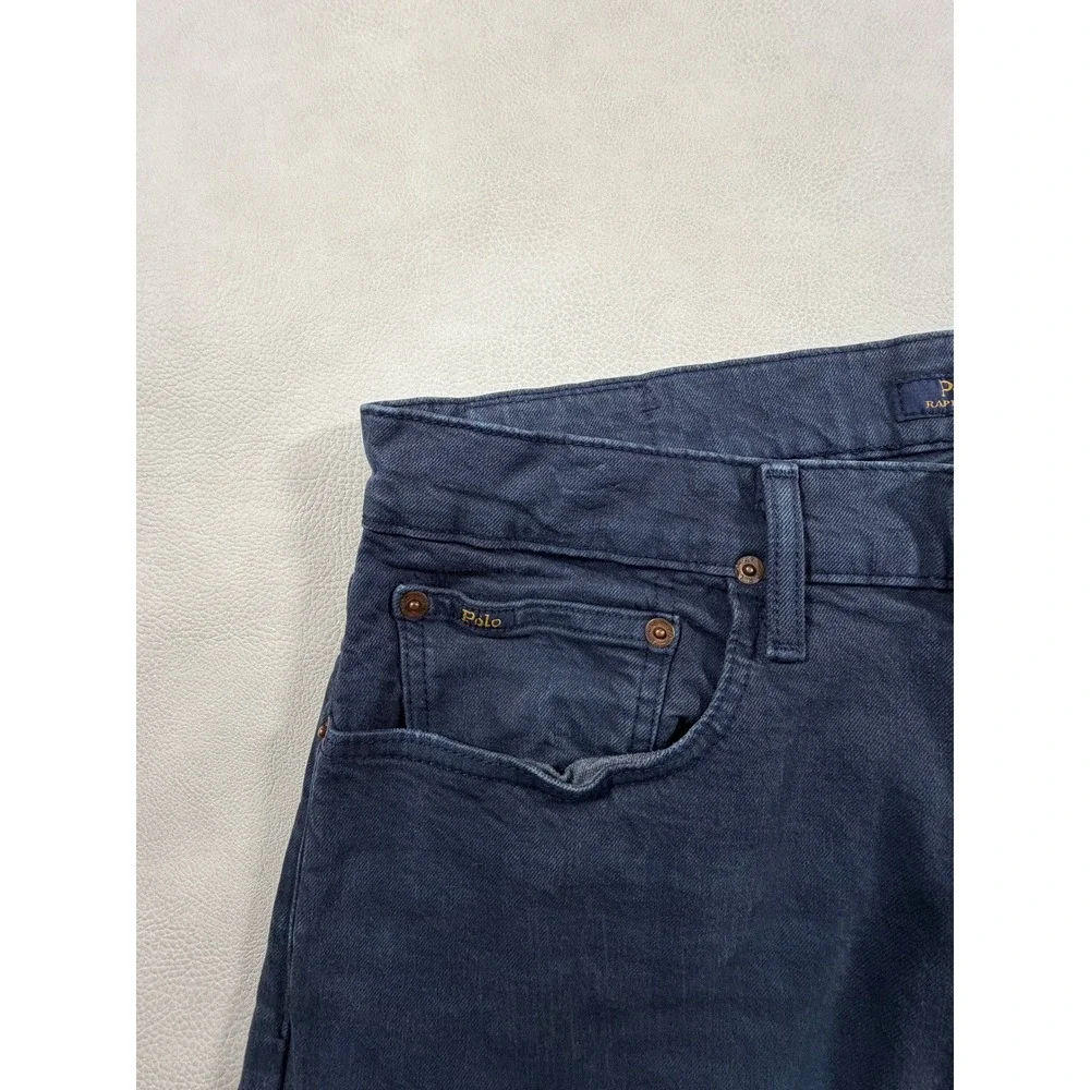 Polo Ralph Lauren Sullivan Slim Jeans Mens 32x34 Navy Blue‎ Dark Wash RN41381